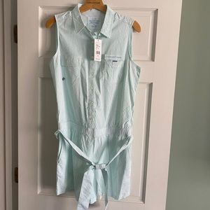 Vineyard Vines Sleeveless Seersucker Harbor Romper